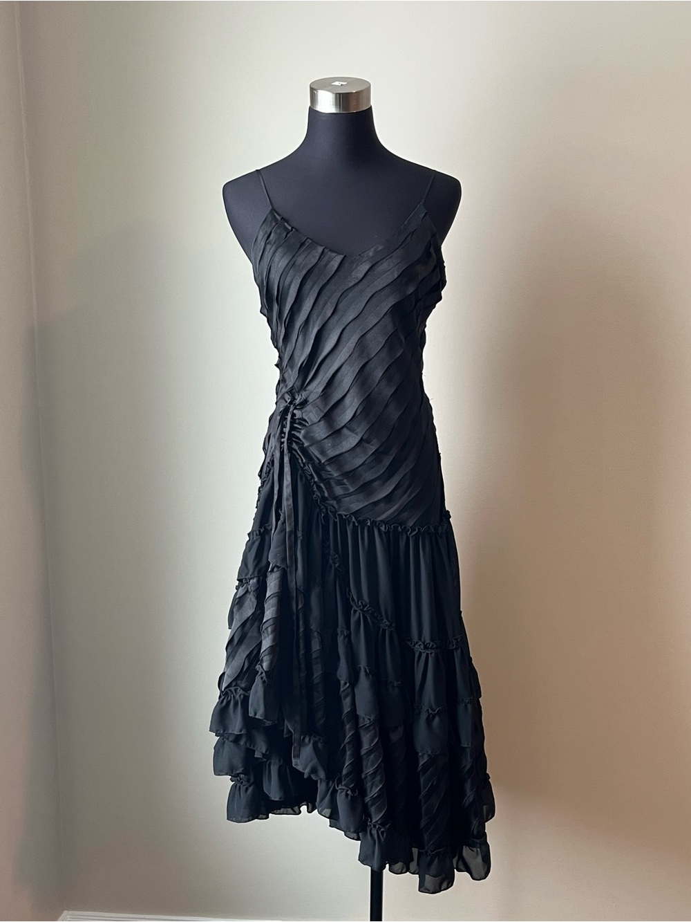 Elegant Black Ruffle Dress
